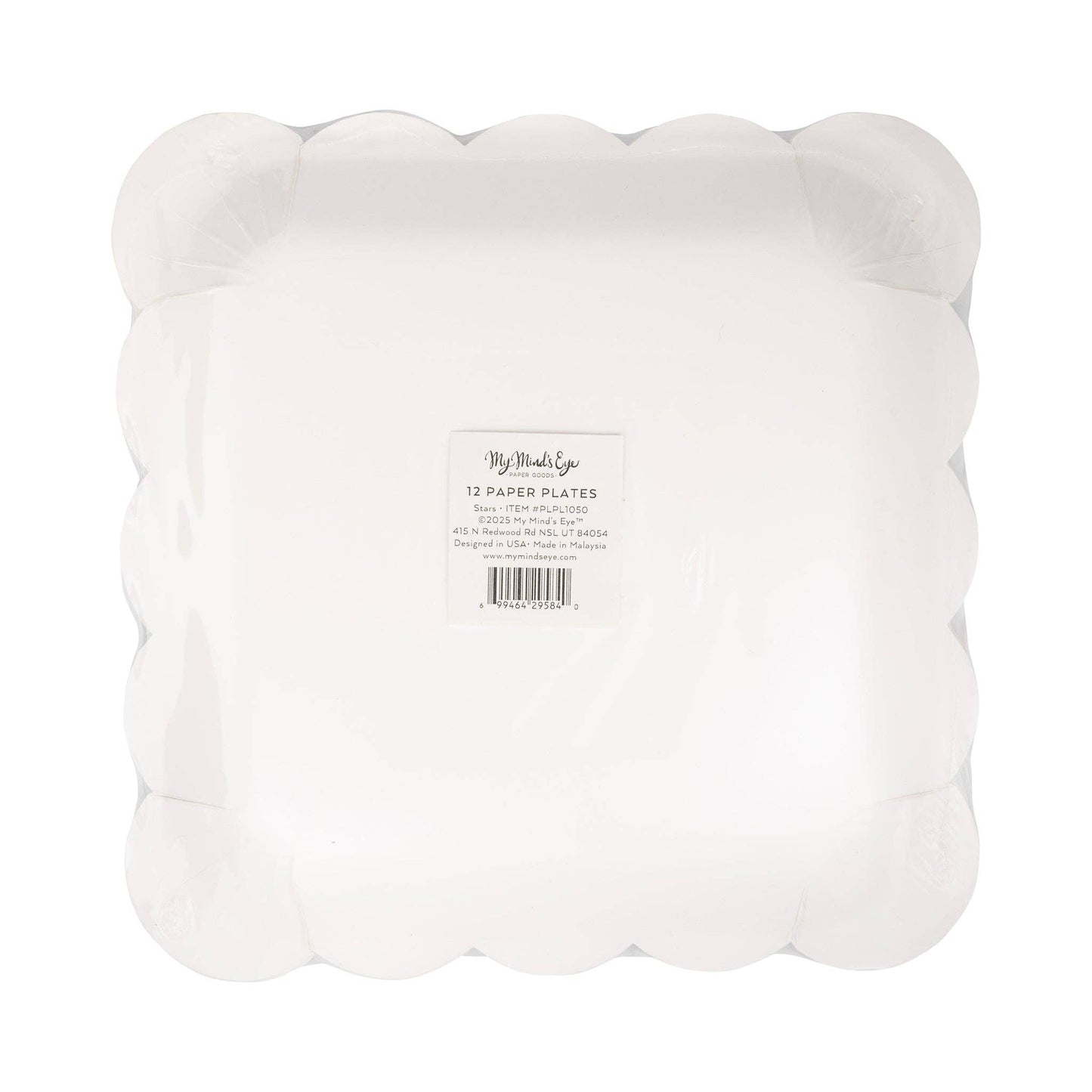 Red, White & Blue Stars Paper Plates – 9” Scalloped Patriotic Party Plates (Set of 8)