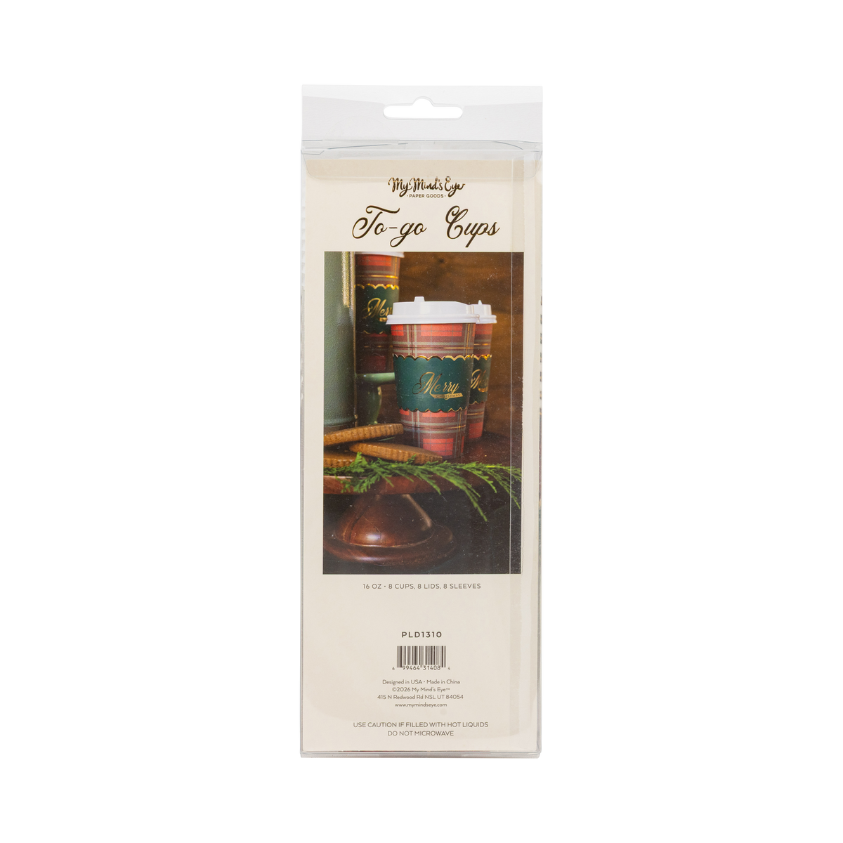 Merry Christmas Plaid To Go Cups