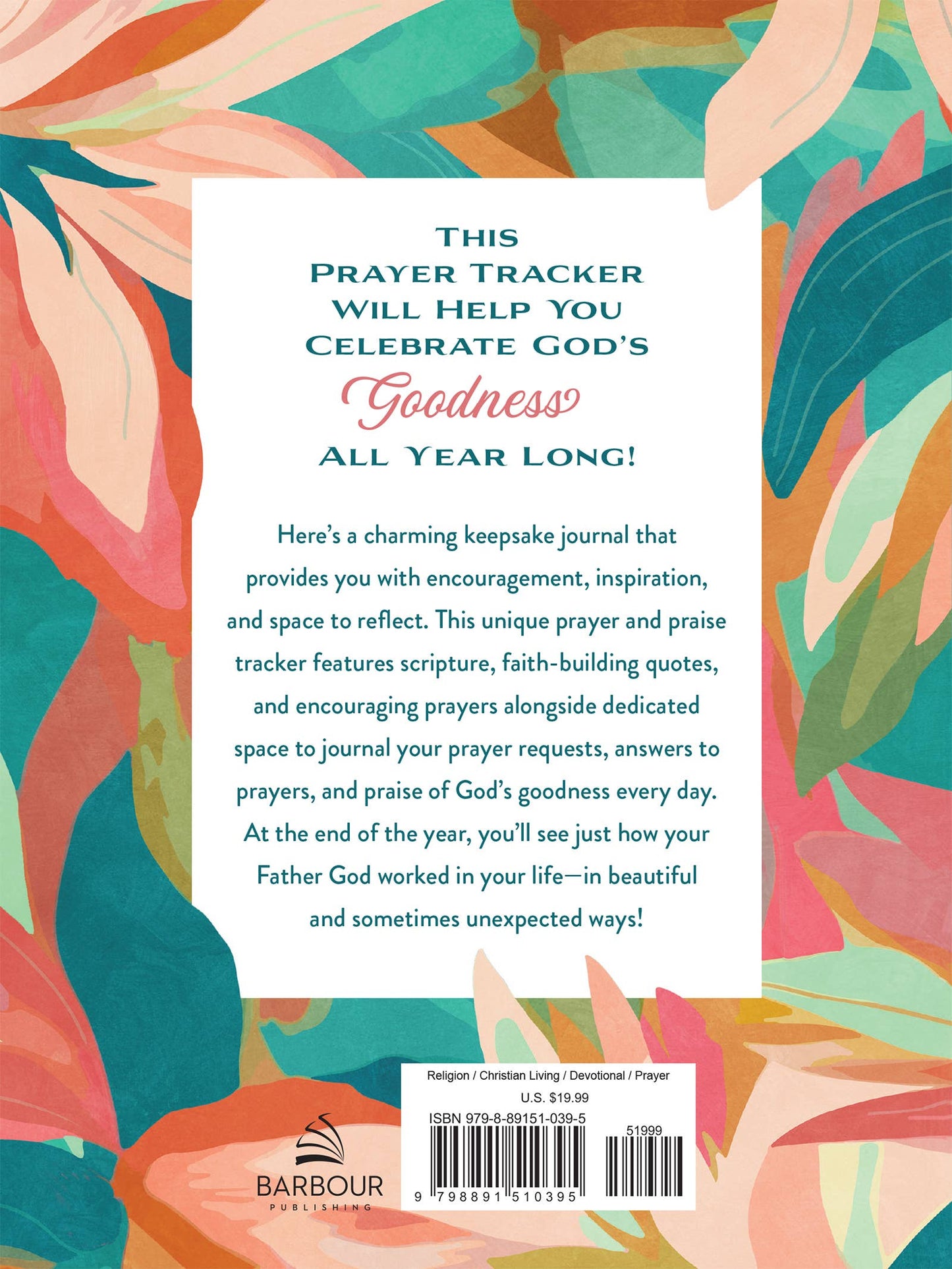A Year of God's Goodness:A Prayer & Praise Tracker for Women