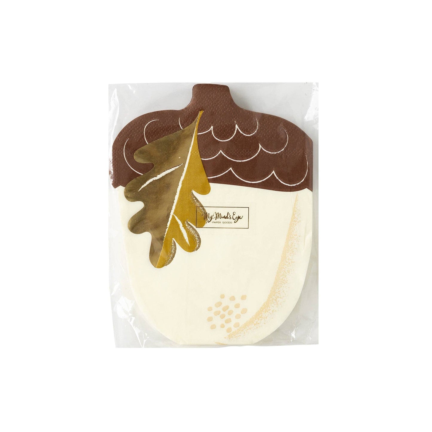 Add an autumn touch to your table with this Acorn Napkin. This harvest-themed napkin features a playful acorn shape that is sure to bring a smile to your guests. Perfect for Thanksgiving or any fall gathering, it's the perfect combination of fun and function.
