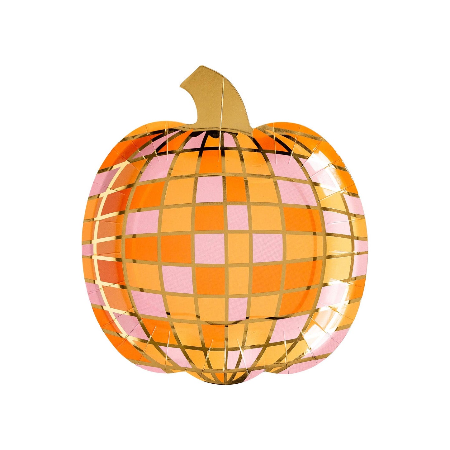 Get ready to boogie and munch with our Disco Pumpkin Paper Plate! Perfect for spicing up your Halloween party with funky vibes, this plate is perfect for serving killer snacks.