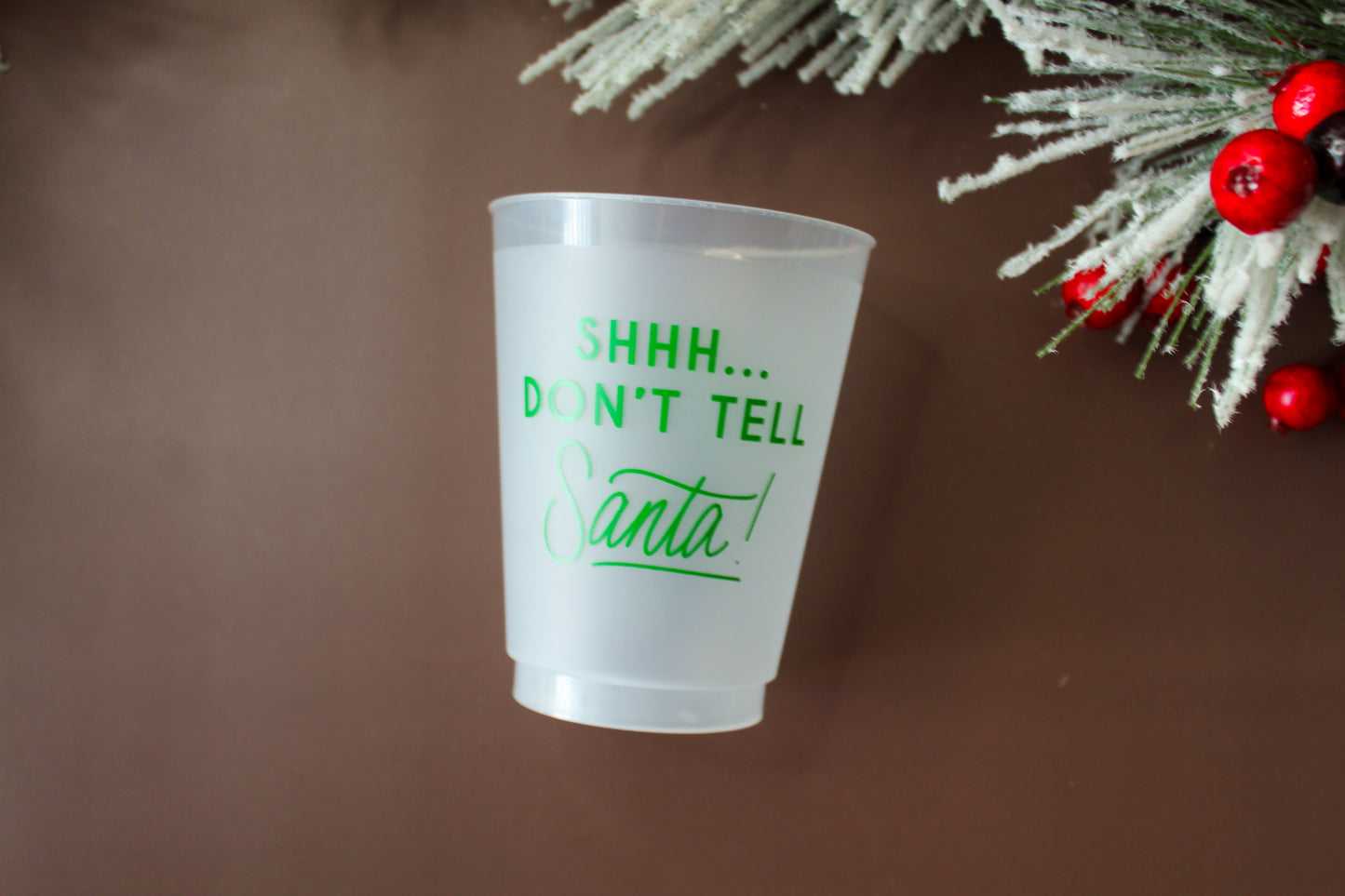 'Shhh...Don't Tell Santa!' Christmas party cup