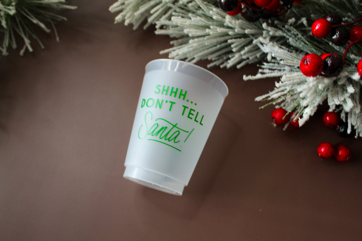 'Shhh...Don't Tell Santa!' Christmas party cup