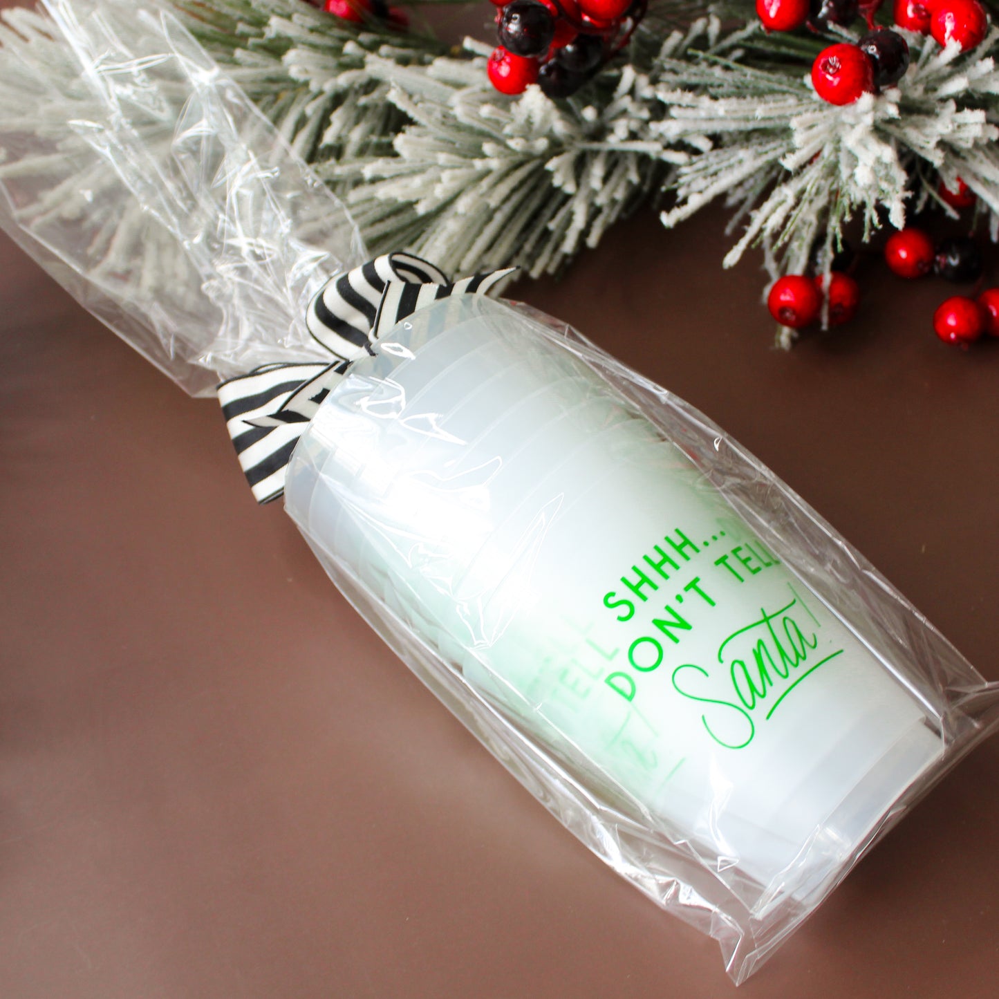 'Shhh...Don't Tell Santa!' Christmas party cup