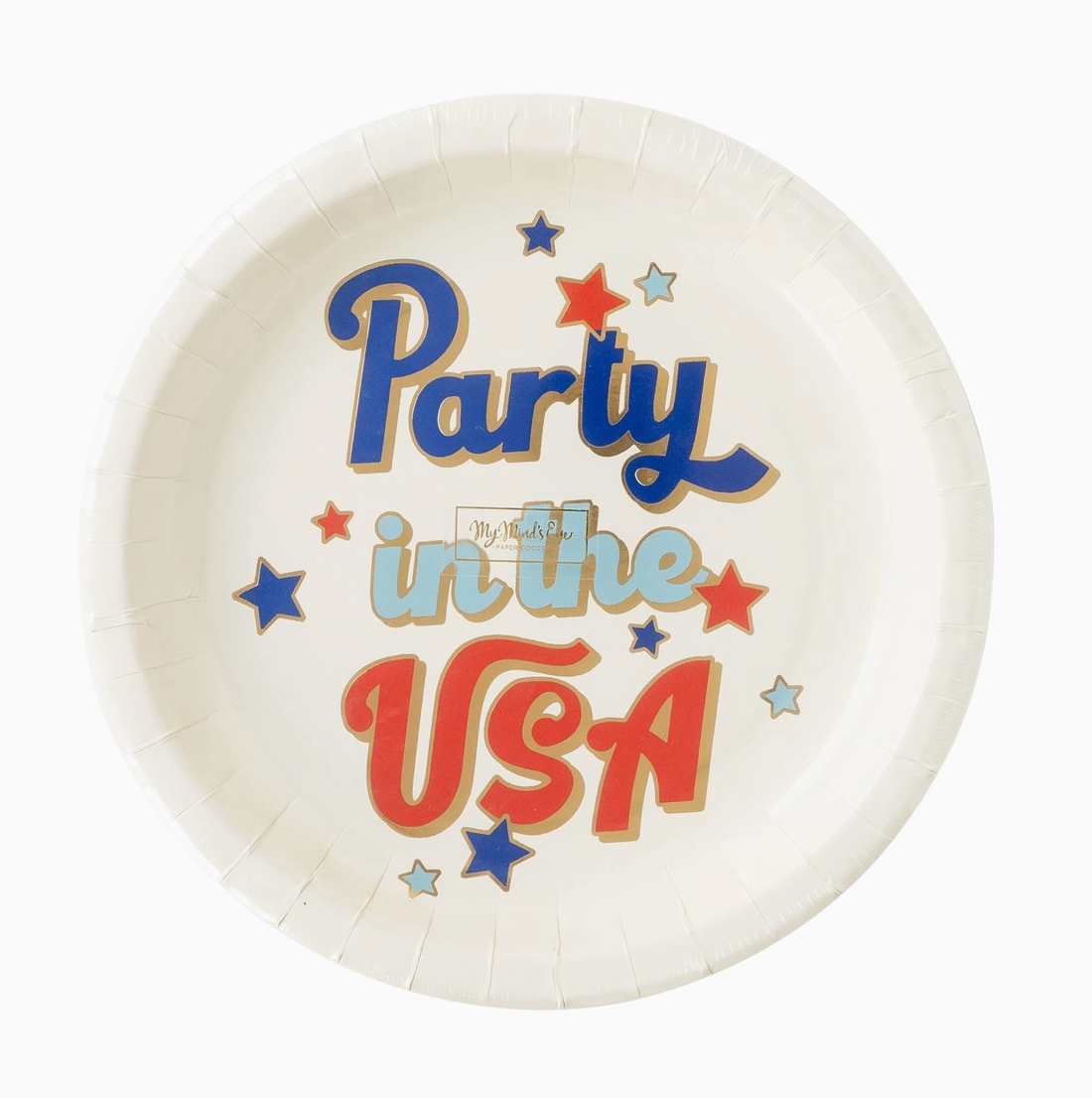 Party In the USA Paper Plates, Fourth of July Party, Memorial Day Party, Patriotic Party Supplies