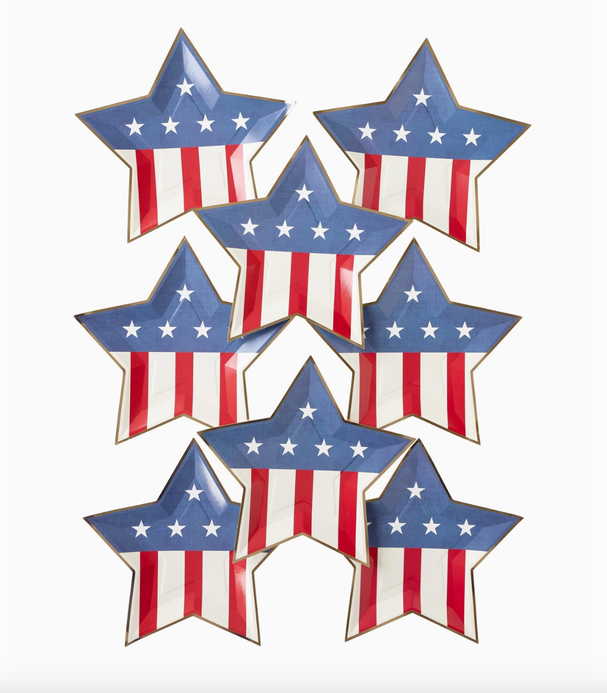 Star Shaped Paper Plate, July 4 Party Plate, Patriotic Plates, Patriotic Party Supplies, Fourth of July Party Supplies, Memorial Day Party Supplies, Red White and Blue Straws