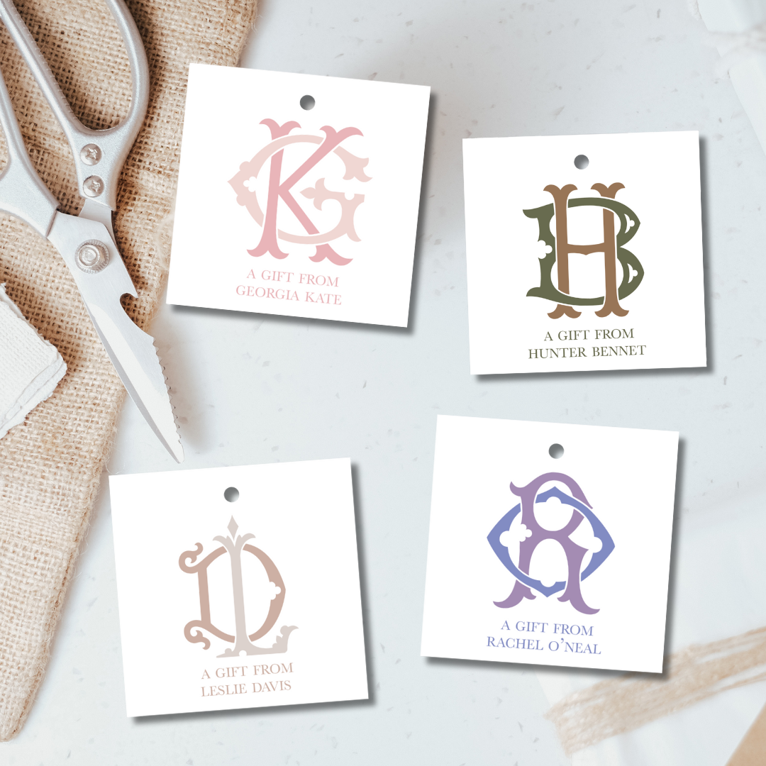 elegant custom gift tags, monogram gift tags, monogram custom gift tags, custom hostess gift tags, luxury gift tags, grandmillenial custom gift tags, mens custom gift tags, couples custom gift tags, wedding custom gift tags, chic monogram custom gift tags, elegant custom monogram gift tags, classic monogram custom gift tags, classy custom monogram gift tags