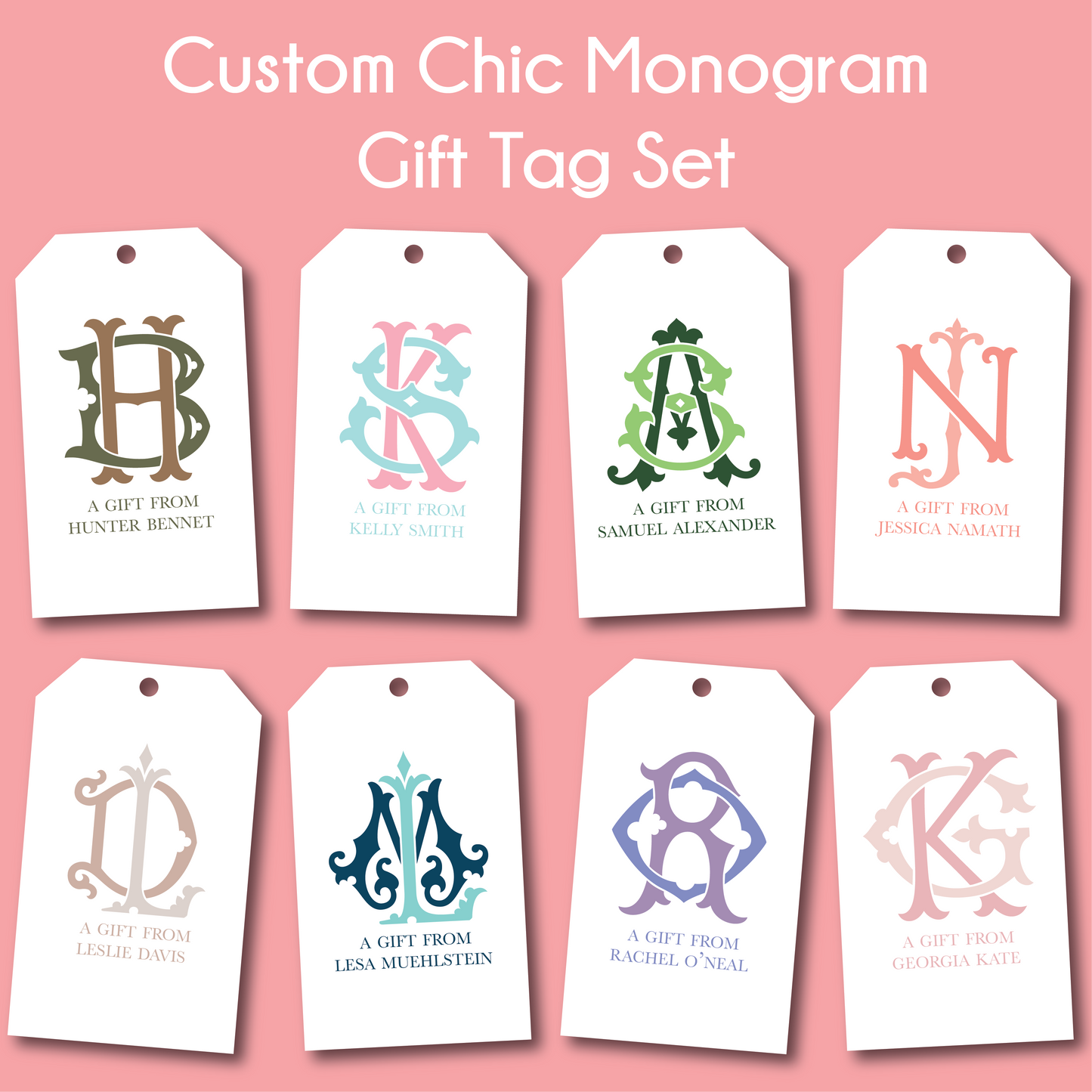 elegant custom gift tags, monogram gift tags, monogram custom gift tags, custom hostess gift tags, luxury gift tags, grandmillenial custom gift tags, mens custom gift tags, couples custom gift tags, wedding custom gift tags, chic monogram custom gift tags, elegant custom monogram gift tags, classic monogram custom gift tags, classy custom monogram gift tags