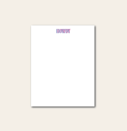 Howdy fun notepad