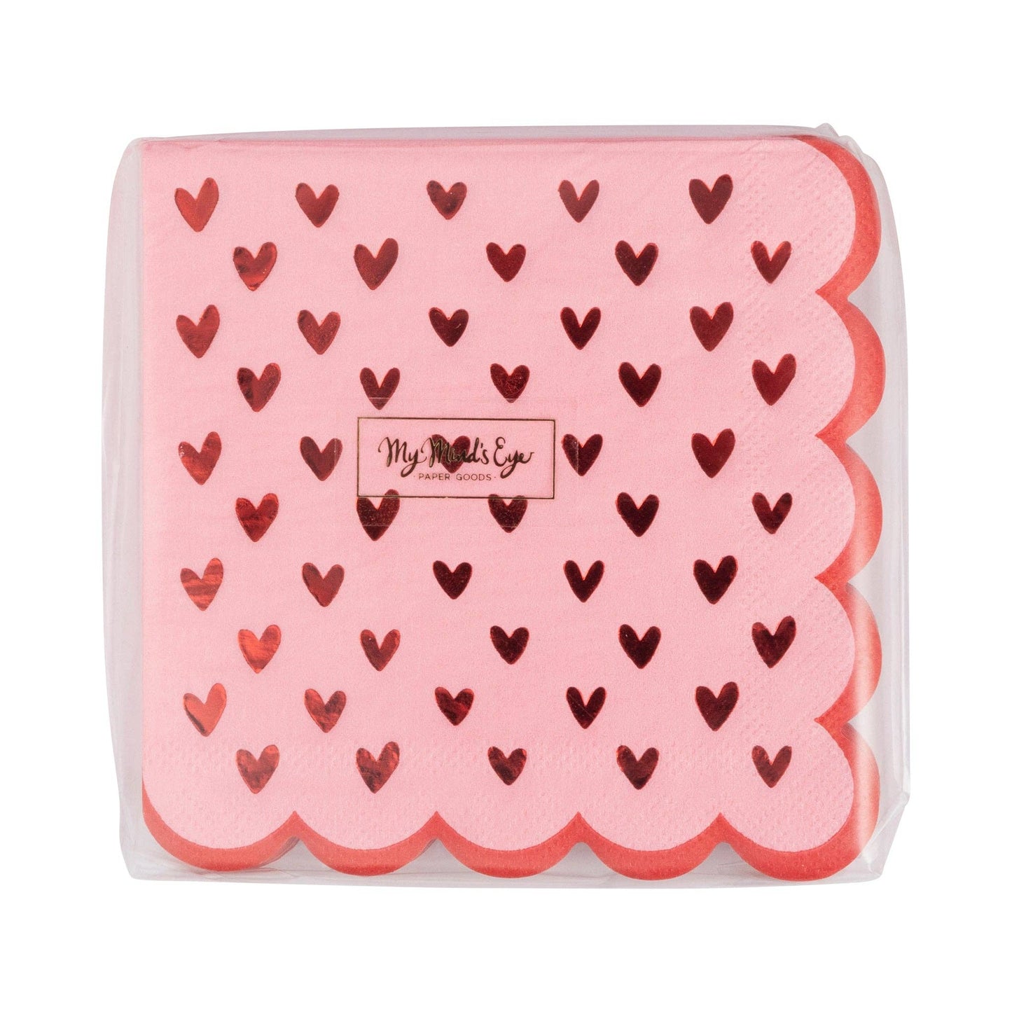 Add a touch of playful elegance to your Valentine’s celebrations with these charming Scalloped Hearts Cocktail Napkins. Featuring delicate pink scalloped edges and vibrant metallic red heart designs, these napkins are the perfect accessory for any romantic gathering, Galentine’s Day soiree, or festive celebration of love.