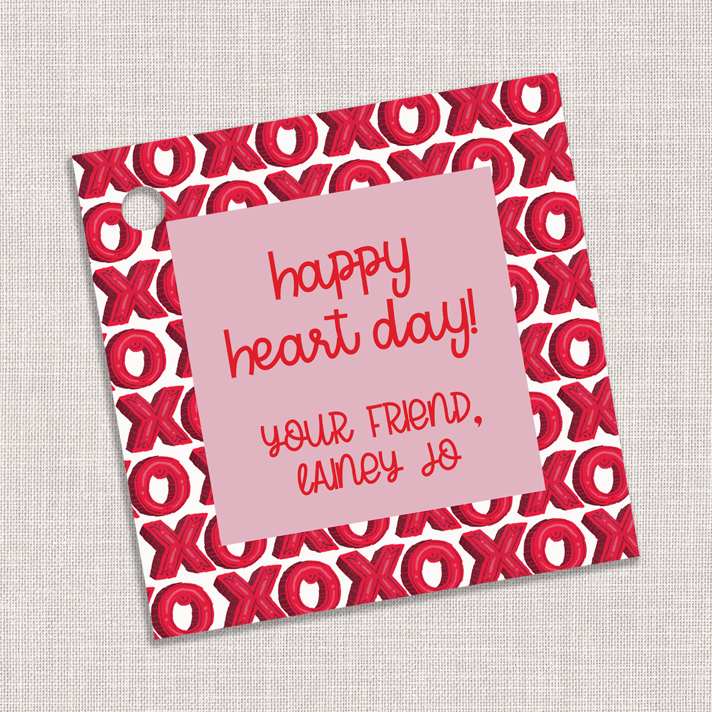 Customized valentine gift tags, valentine party treat bag tags