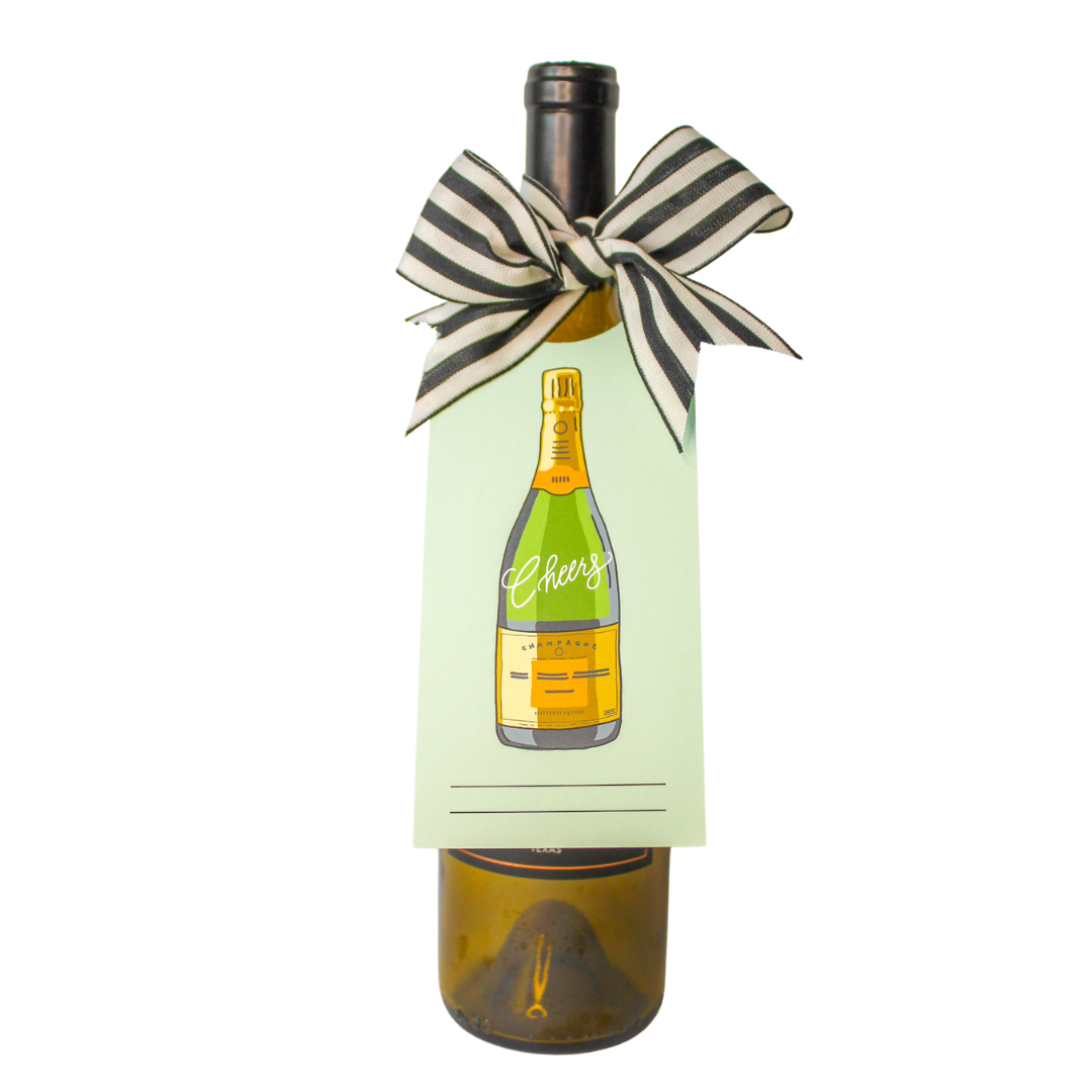 'Champagne Cheers!' Bottle Neck Gift Tags