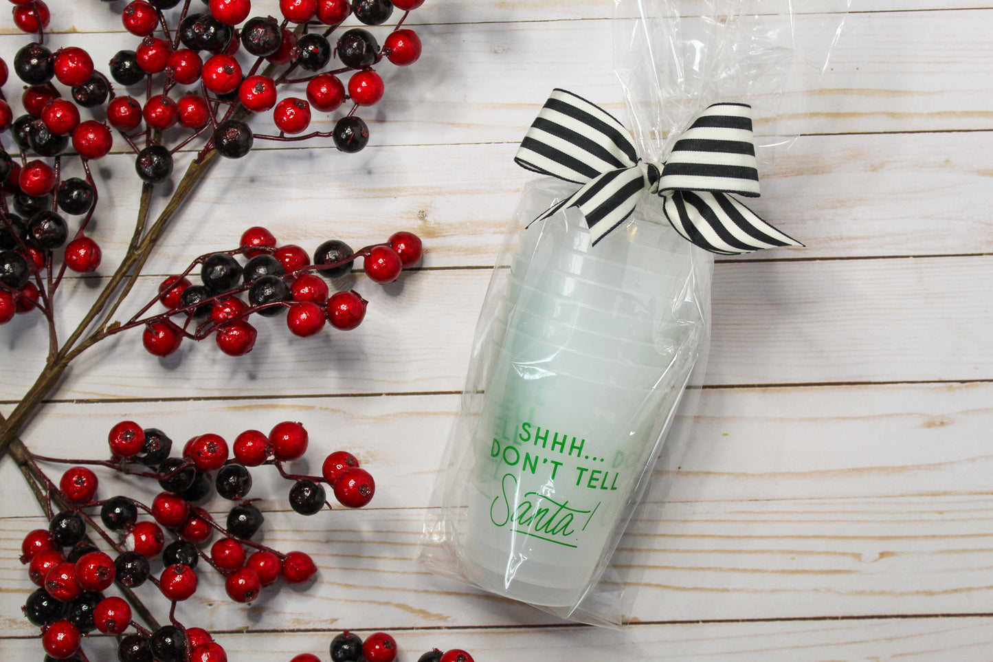 'Shhh...Don't Tell Santa!' Christmas party cup