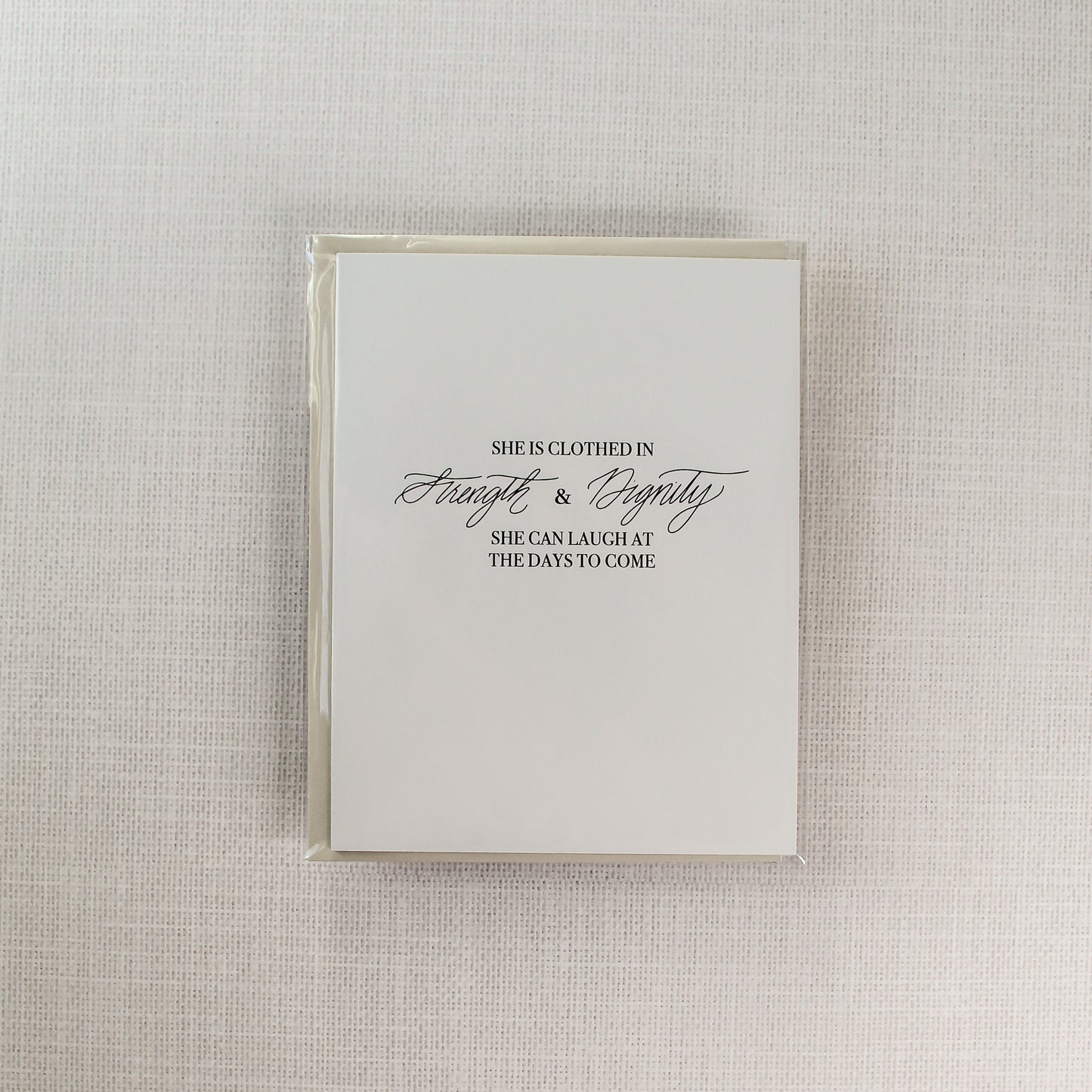 She Is Clothed In Strength and Dignity Greeting Card