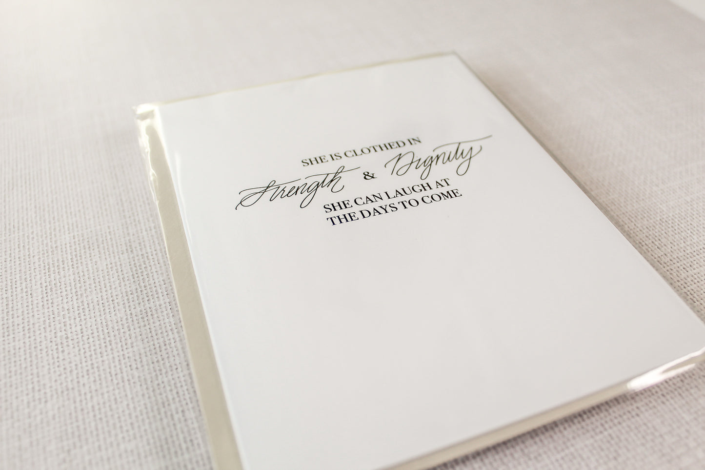 She Is Clothed In Strength and Dignity Greeting Card