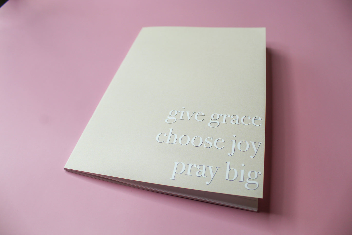 Give Grace, Choose Joy, Pray Big journal is great for the office, to stick in your purse or to use as a prayer journal.