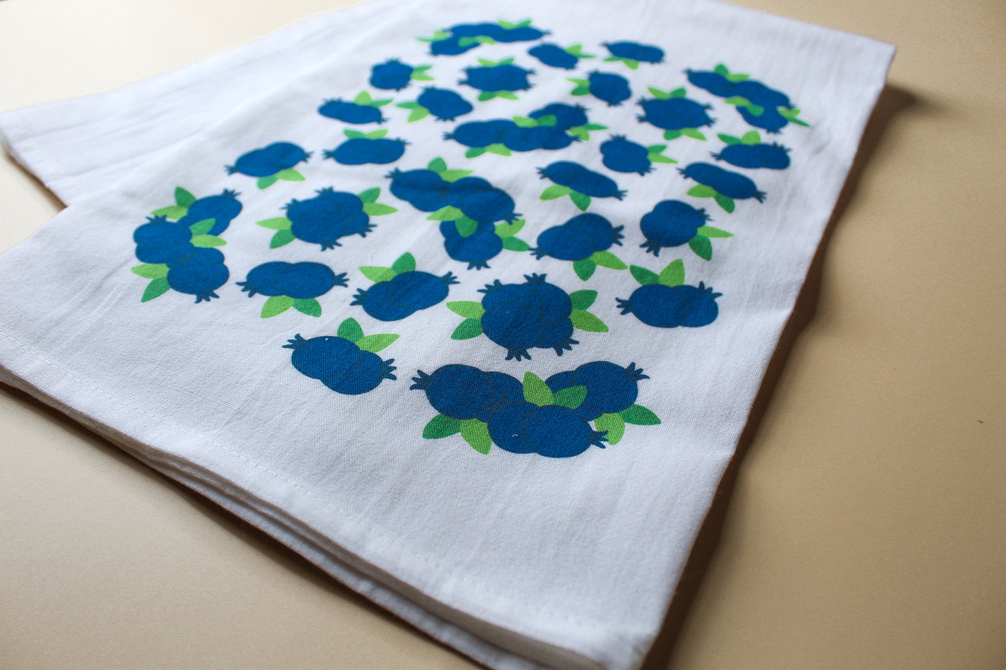 100% cotton tea towels, blueberry cup towels, Summertime tea towels