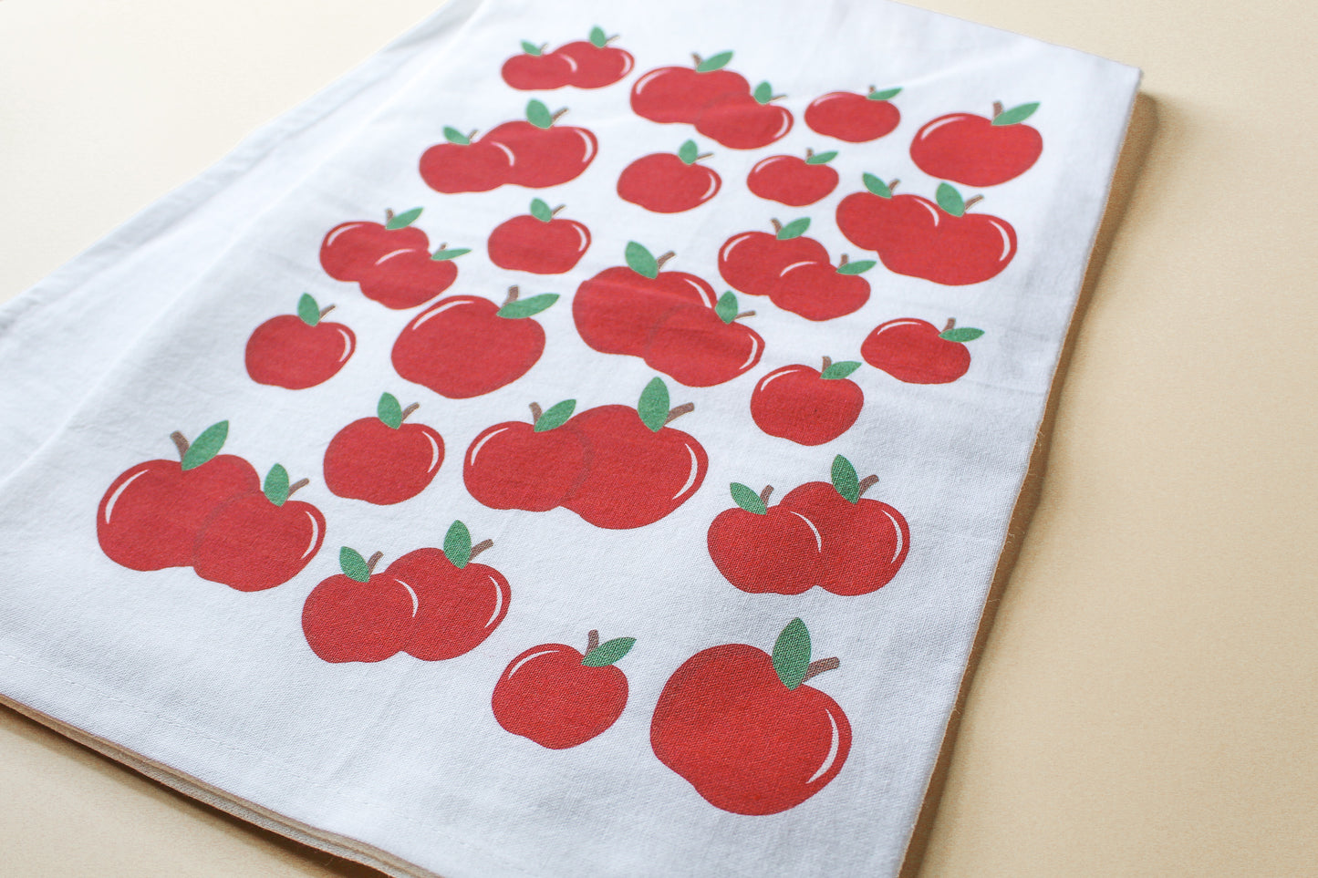 100% cotton tea towels, Apple tea towel, Summer tea towel, cup towel