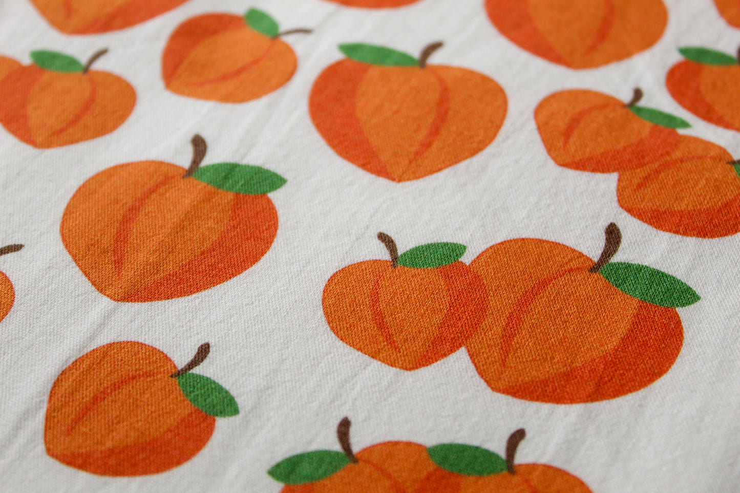 100% cotton tea towel, Peach Tea Towel, Summertime tea towel, peach cup towel