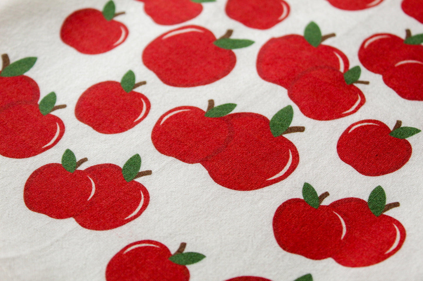 100% cotton tea towels, Apple tea towel, Summer tea towel, cup towel