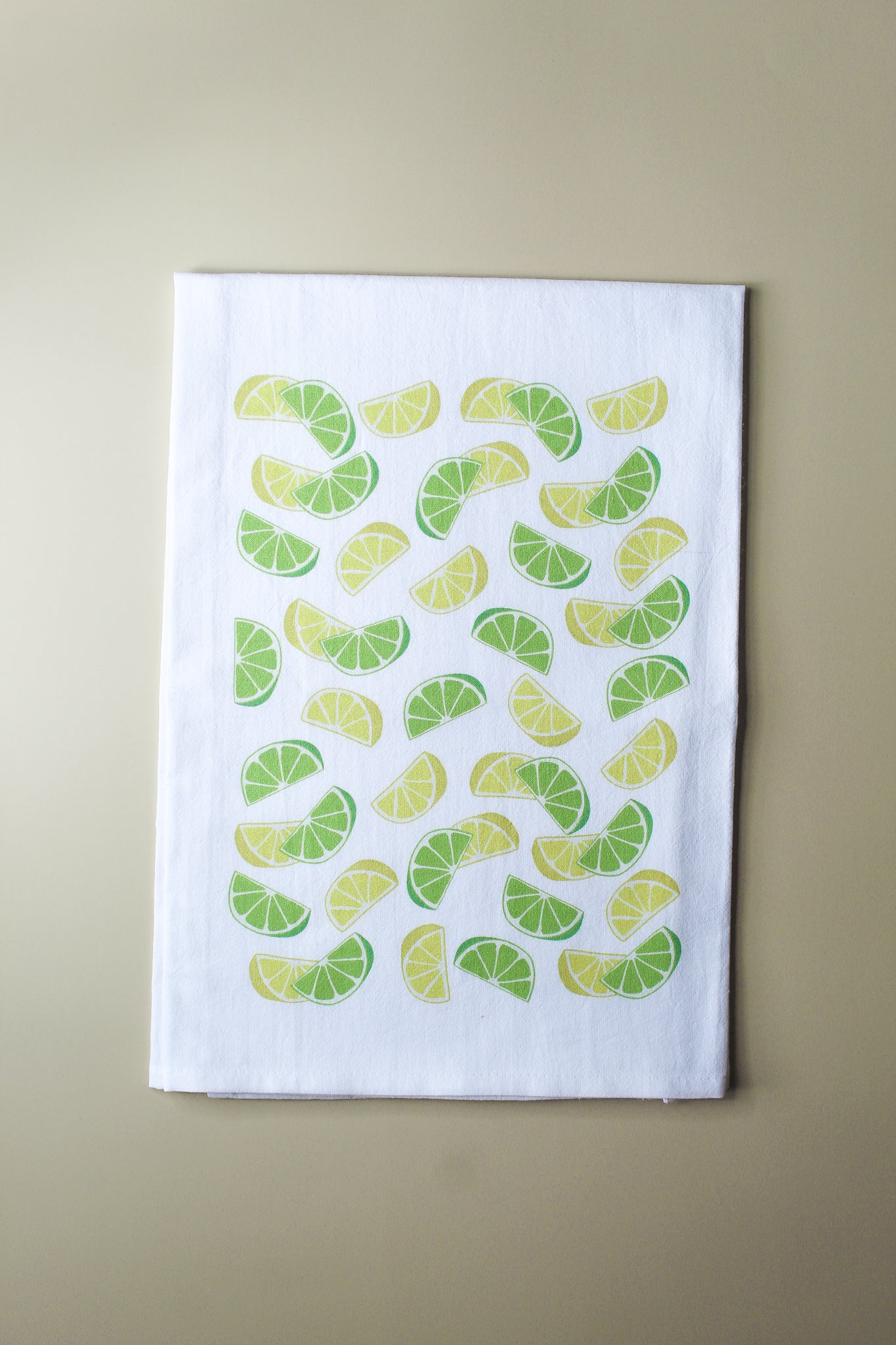 Lemon and Lime Tea Towel, Summer Tea towel, Summer cup towel