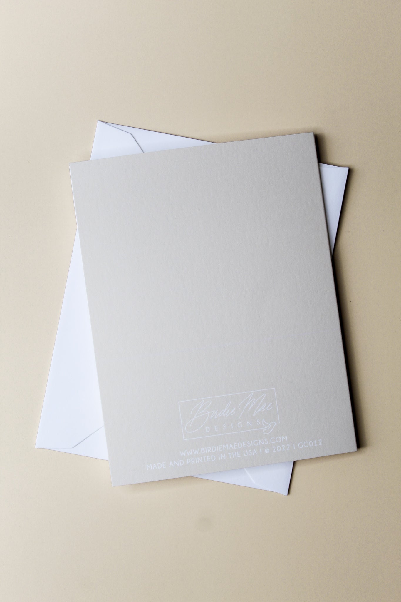 "Love You Berry Much" This card is part of our cheerful fruit collection and so sweet for a little note of love or thanks to a special friend or child. Each card is folded to 4.25" tall by 5.5" wide, is blank inside and comes with a matching white envelope. Cards are packaged in cellophane sleeves.