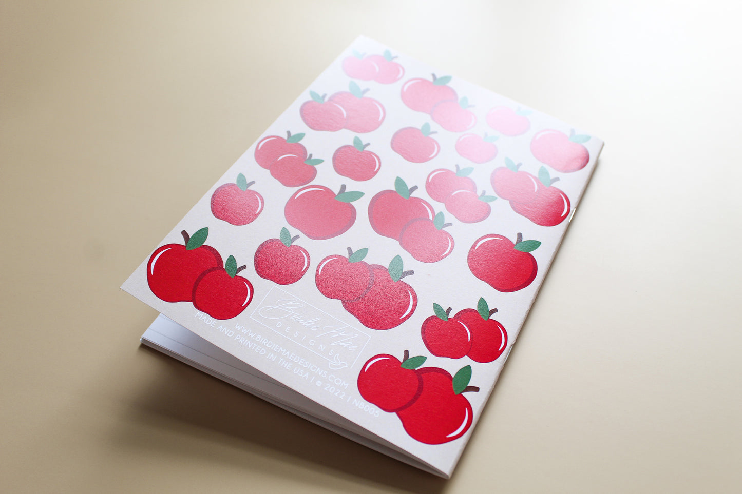 apple print journal, summertime, fruit, teacher journal