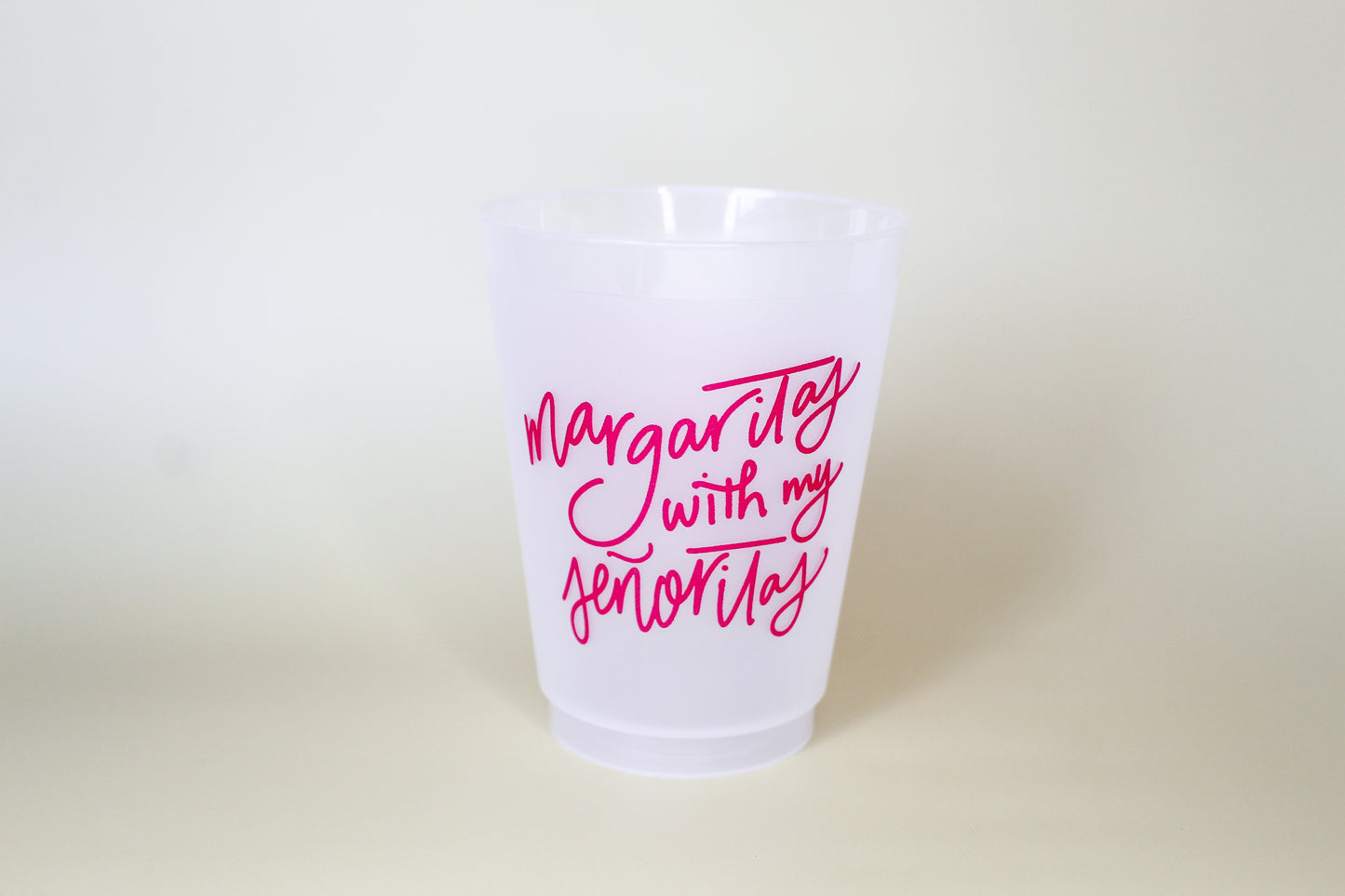 The "Margaritas With My Senoritas" Party Cups are perfect for your next girls night or bachelorette party! Best of all, you can use these time and time again - they're dishwasher safe! Cups come in a cellophane sleeve with a black and white striped ribbon tied in a bow at the top.