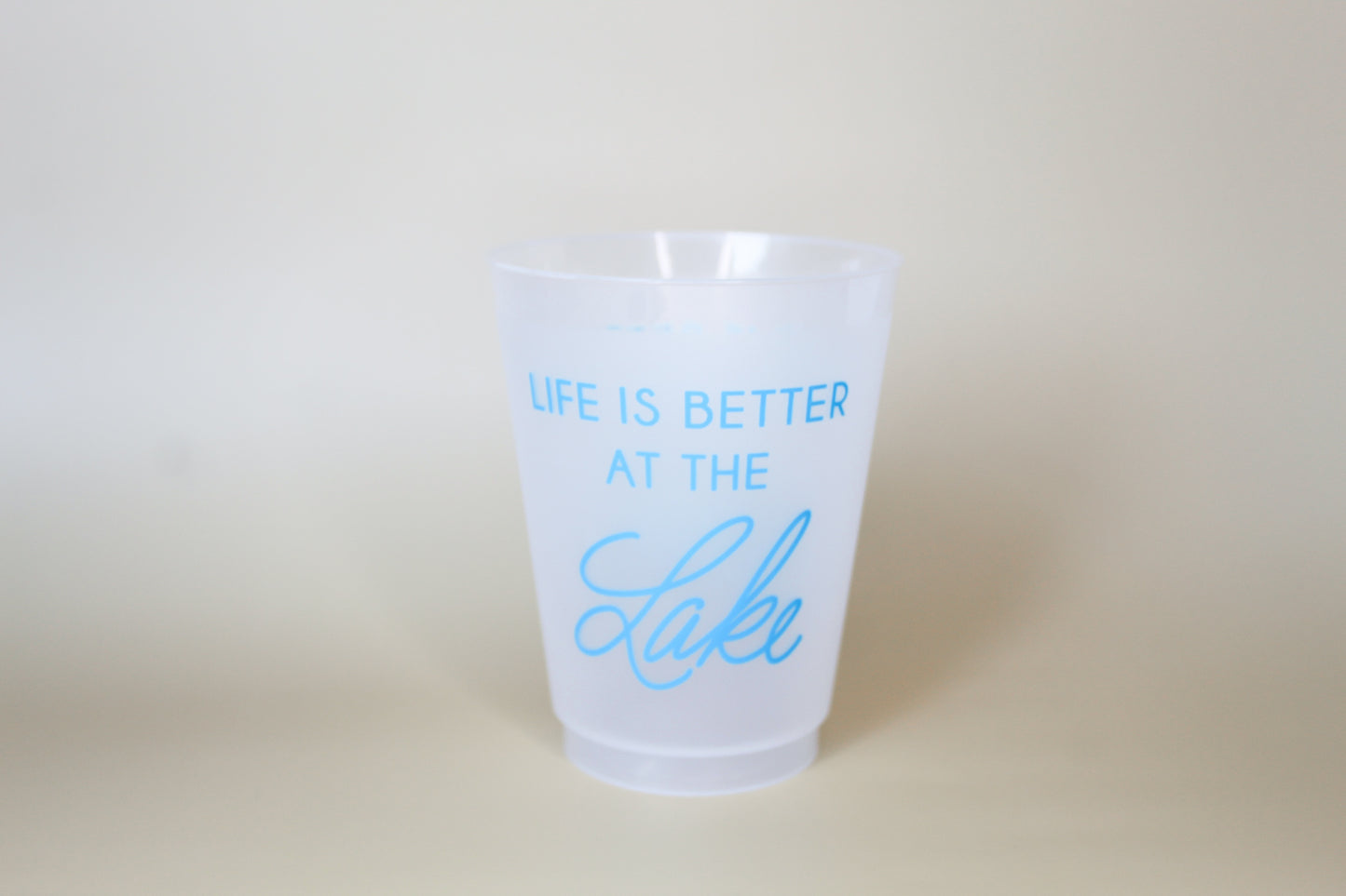 "Life is better at the Lake" party cups, dishwasher safe party cups, shatterproof cups