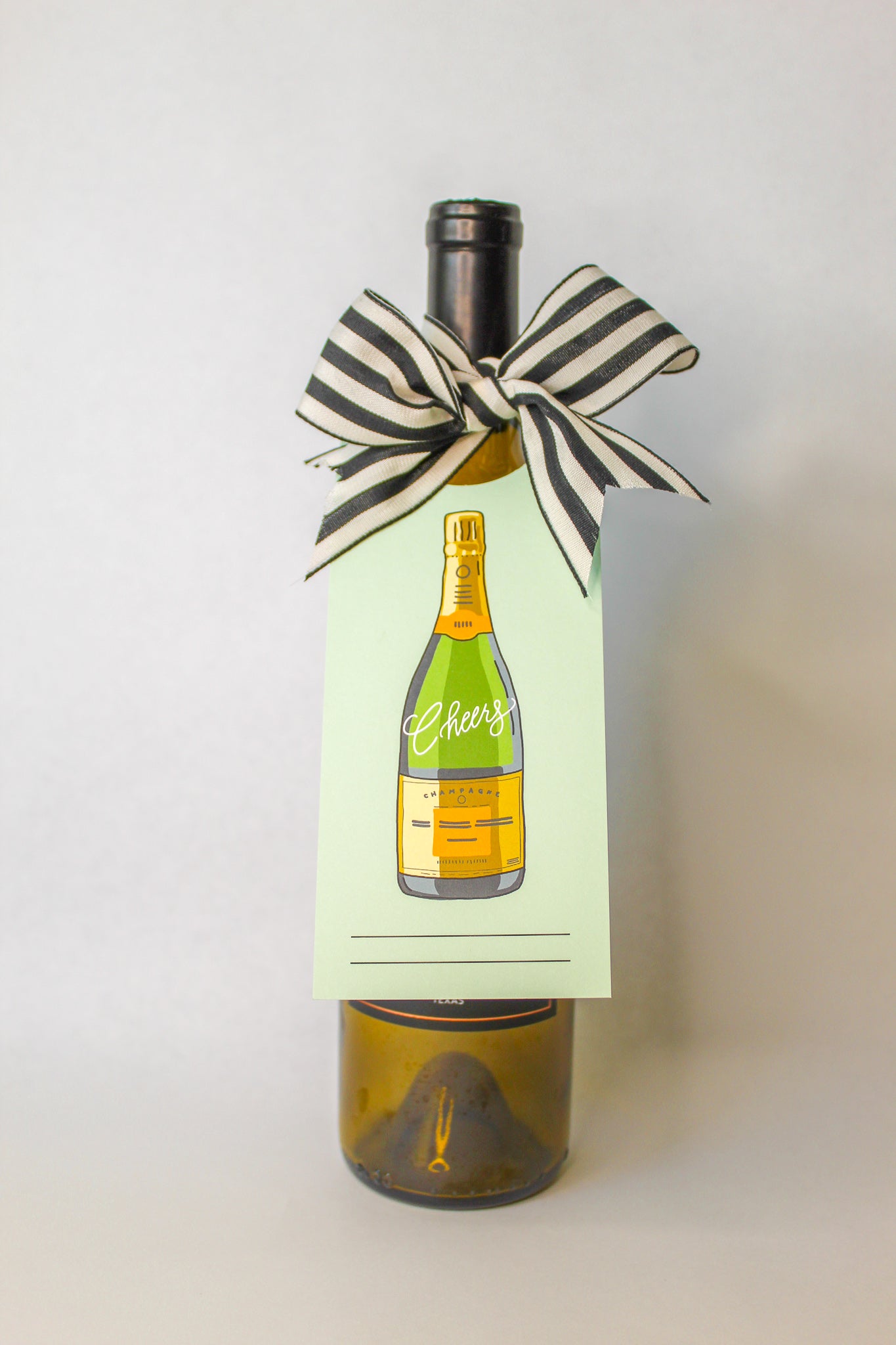 'Champagne Cheers!' Bottle Neck Gift Tags