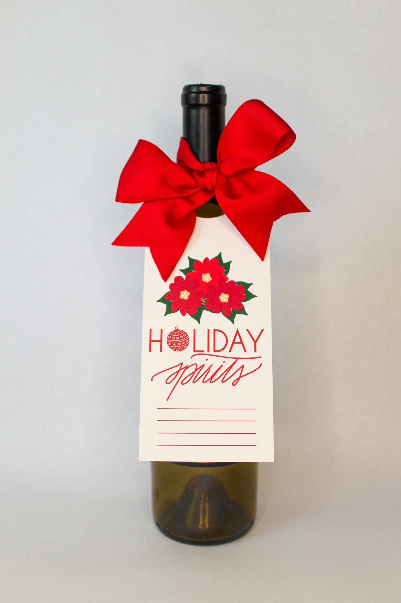 Holiday Spirits Bottle Neck Gift Tags