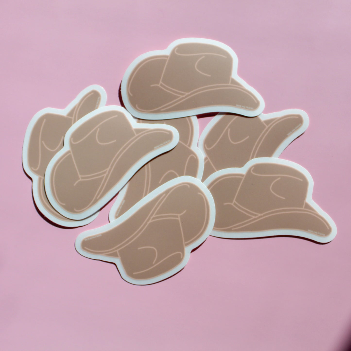 durable vinyl and dishwasher safe cowboy hat sticker