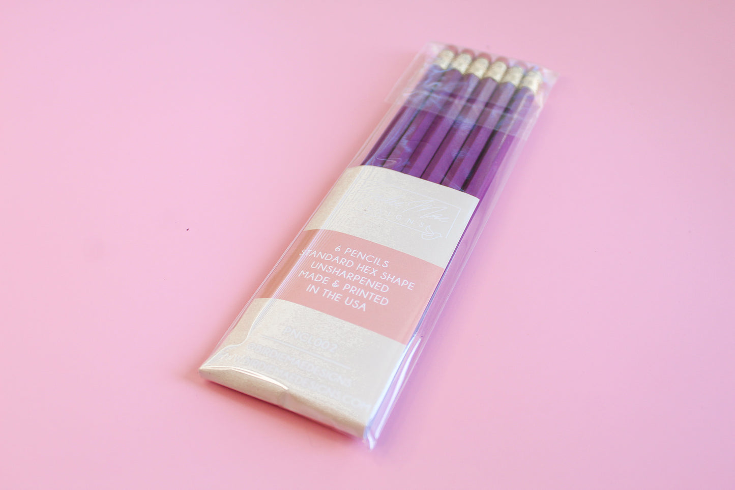 One Thing At A time pencil set, purple pencil set