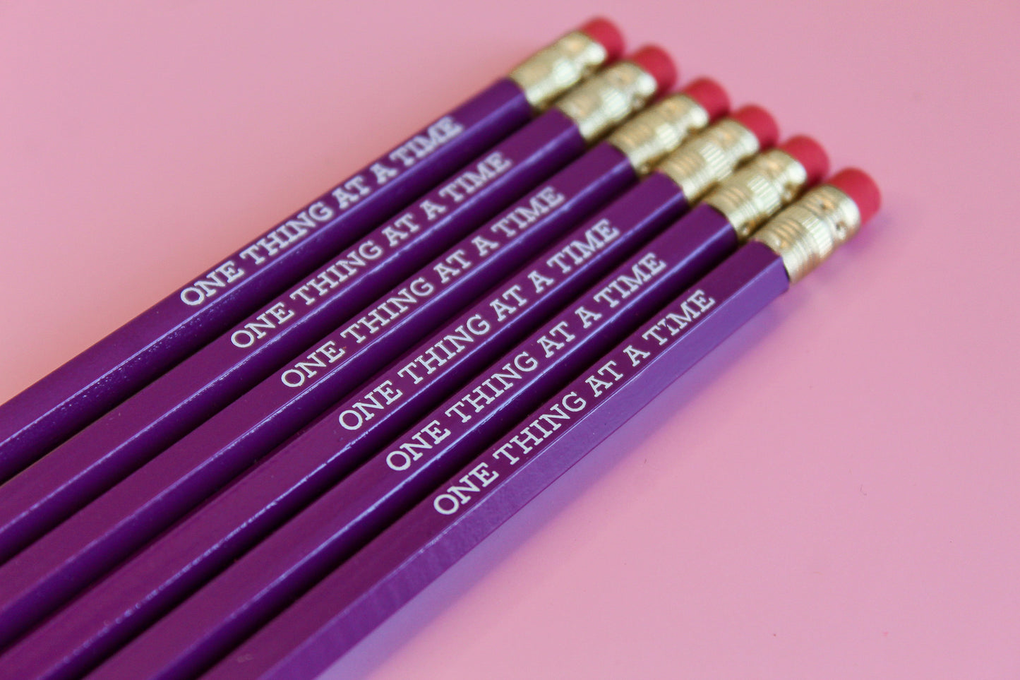 One Thing At A time pencil set, purple pencil set