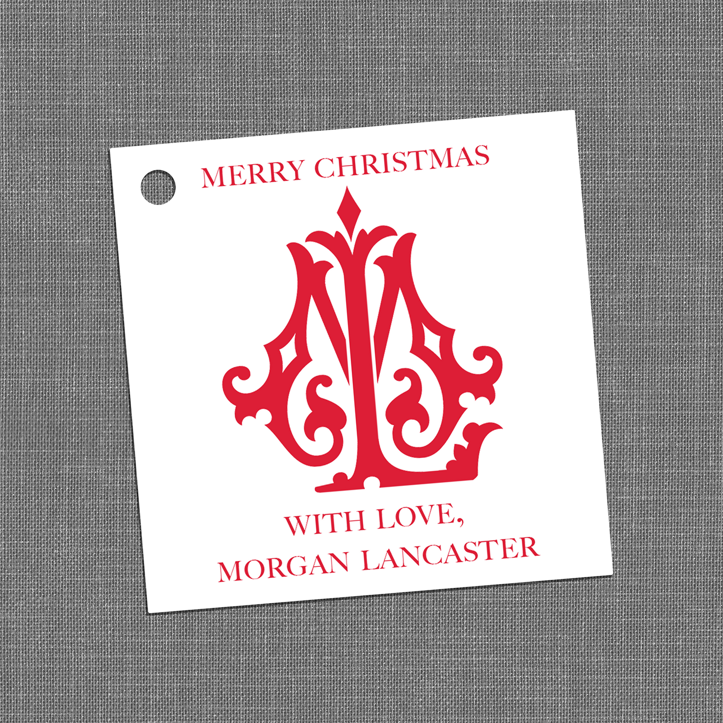 Chic Monogram Custom Name Tags