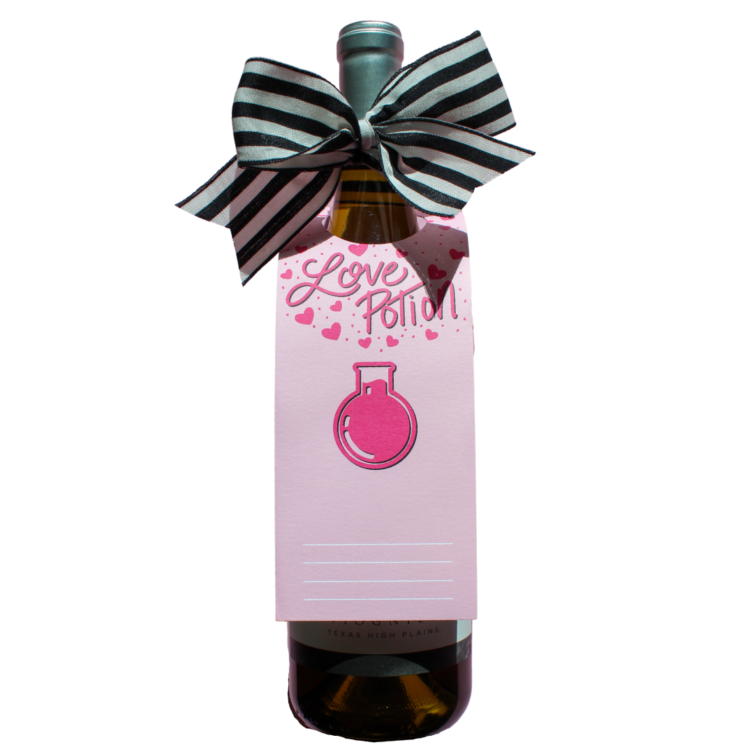 Love Potion Valentine's Day Bottle Neck Gift Tags