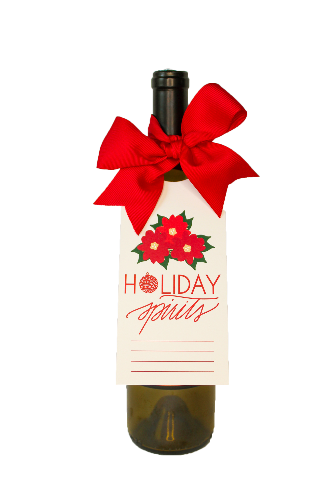 Holiday Spirits Bottle Neck Gift Tags