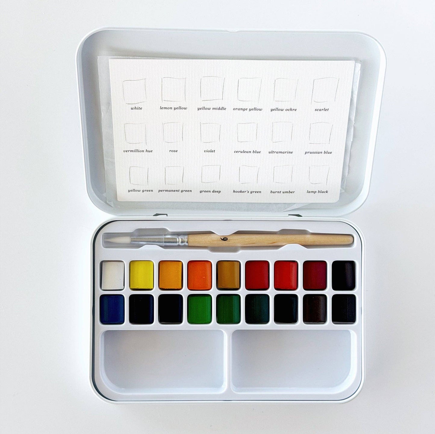 Watercolor Paint Set - 18 Colors with Brush