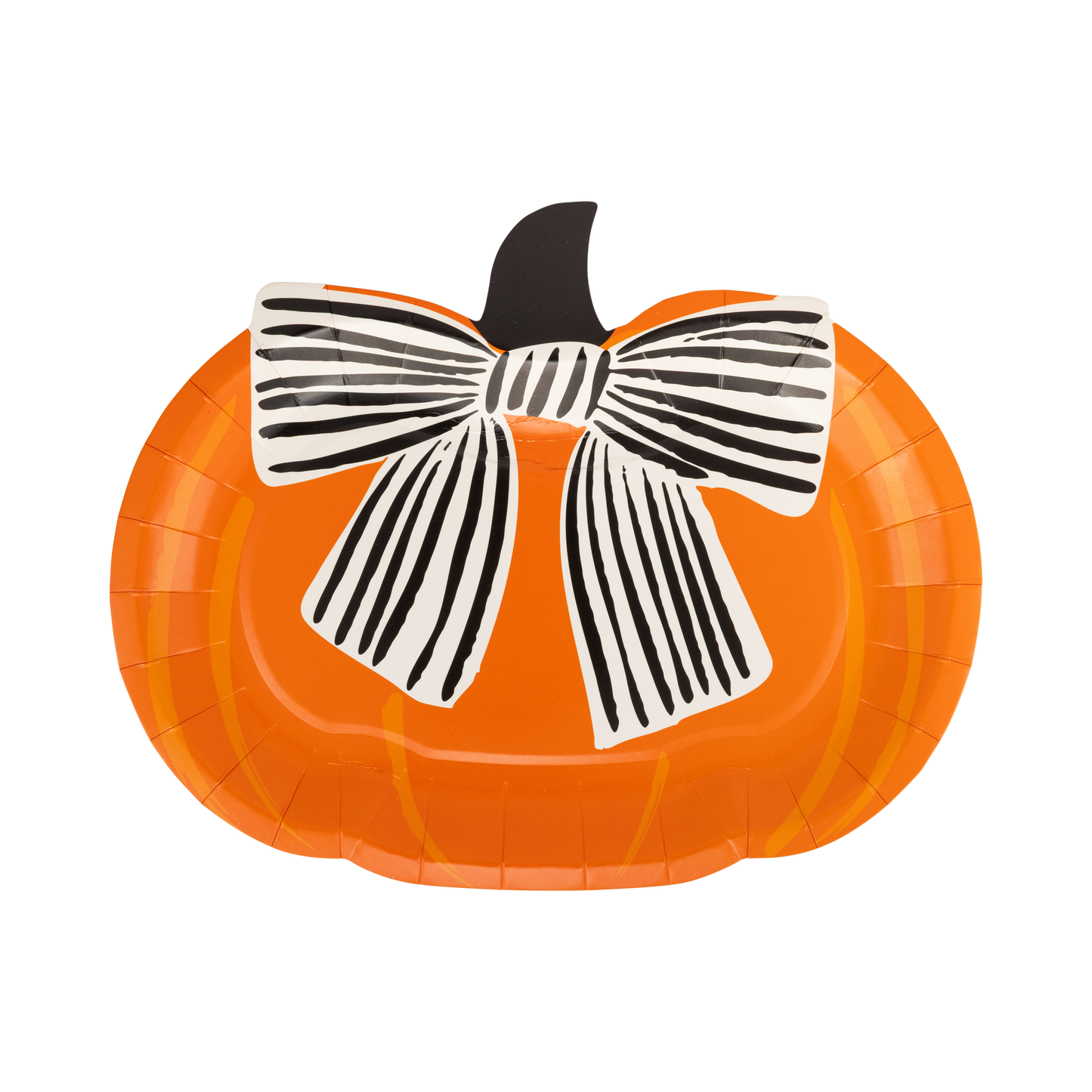 Pumpkin Shaped Bow Paper Plate