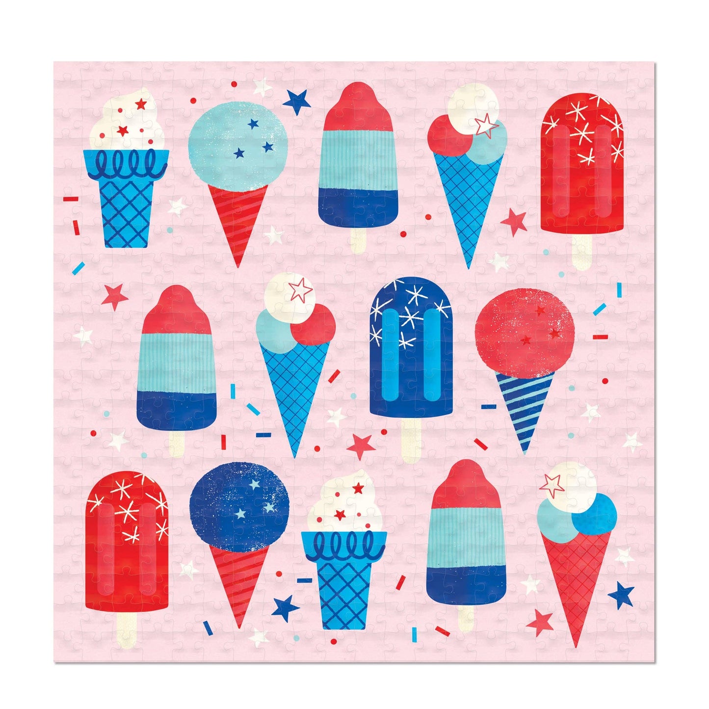 Sweet Treats Patriotic Jigsaw Puzzle – 300 Piece Summer Puzzle for 4th of July Fun