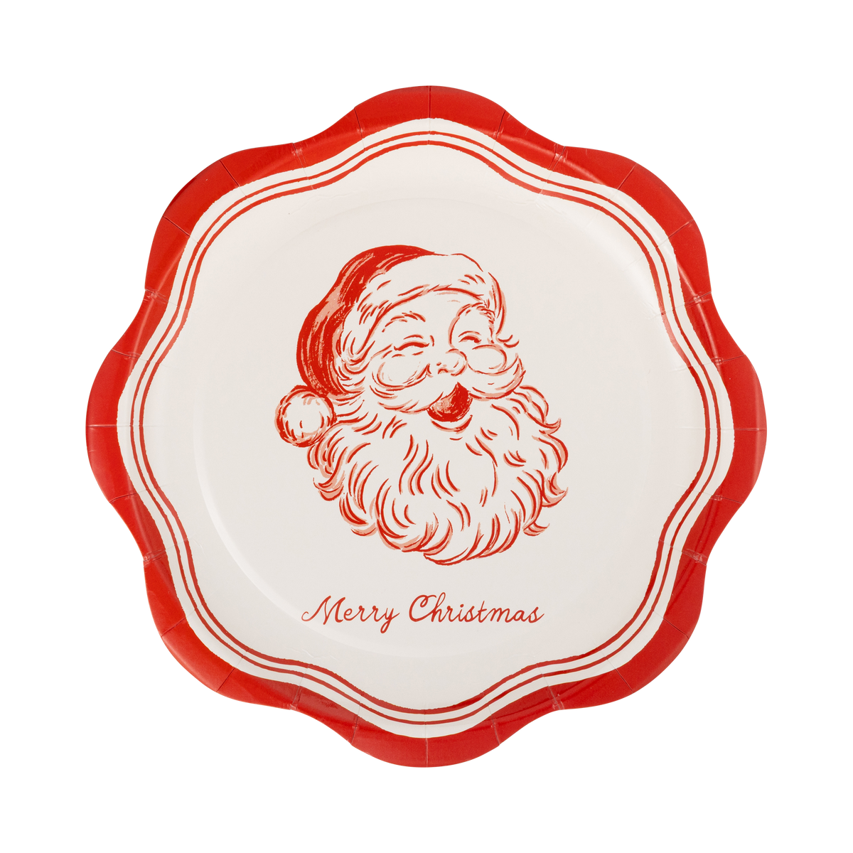 Santa Merry Christmas Plate