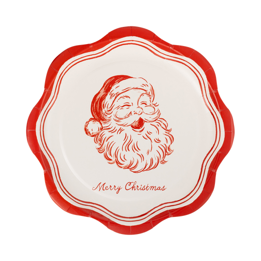 Santa Merry Christmas Plate