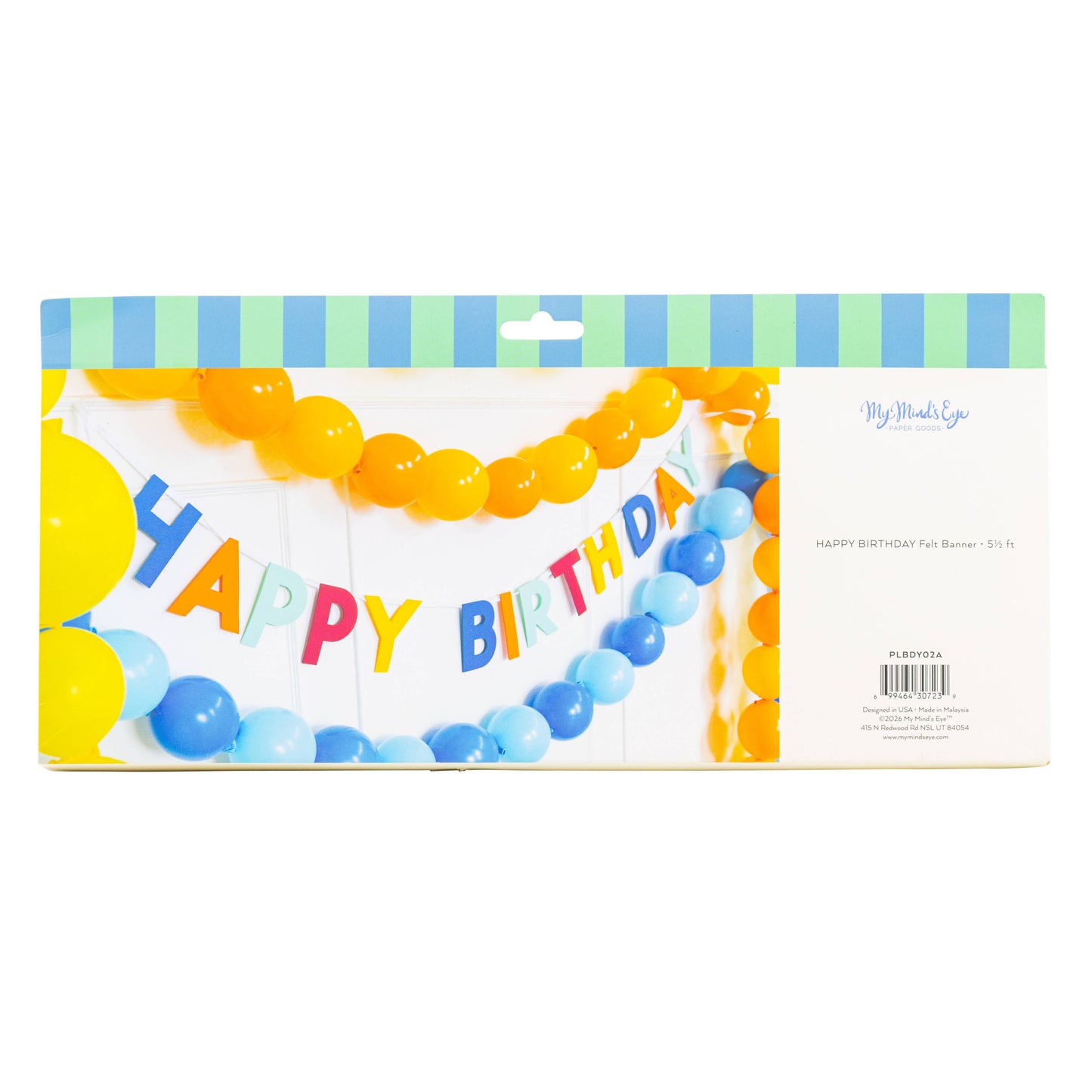 Happy Birthday Felt Banner – Colorful Reusable Birthday Party Garland Decoration