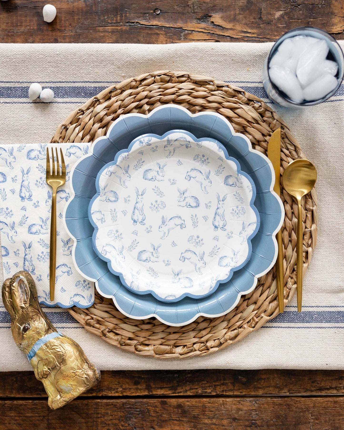 Blue Scalloped Edge Plates