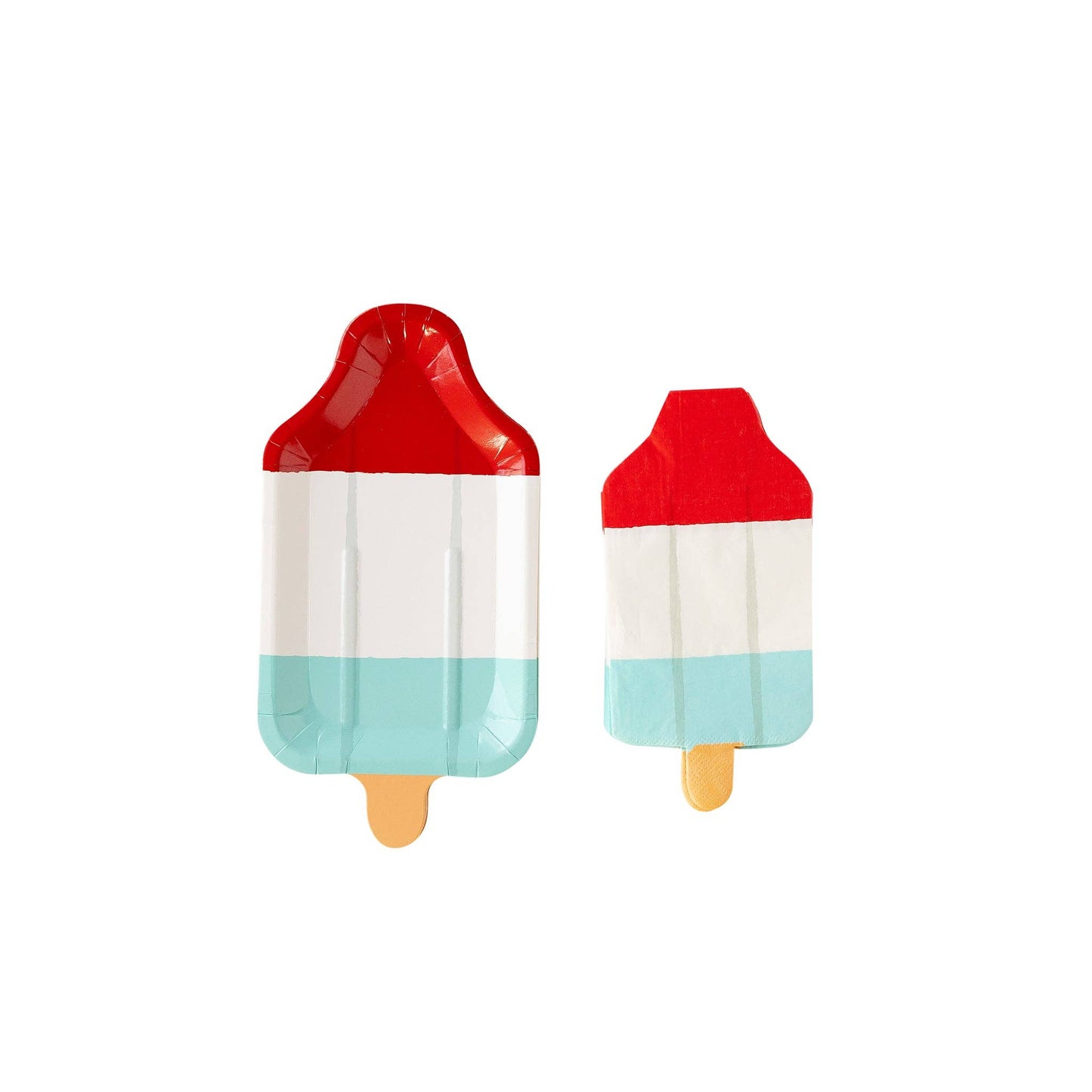 Rocket Pop Shaped Napkins – Patriotic 4th of July Party Napkins (Set of 24)