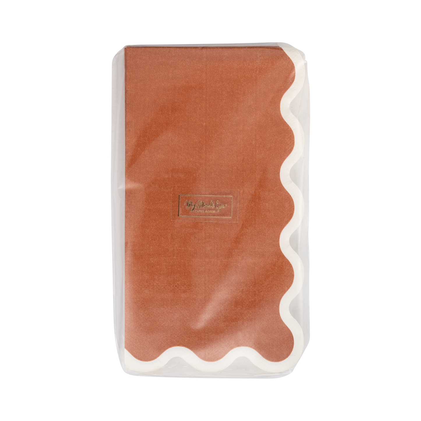 Rust Ric Rac Thanksgiving Dinner Napkins – Fall & Friendsgiving Paper Napkins, Set of 24