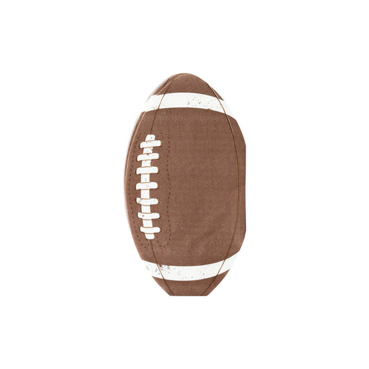 Football Shaped Paper Napkins – Tailgate & Game Day Party Napkins