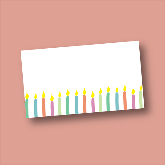 Birthday Candle Bitty Note cards, small blank note cards