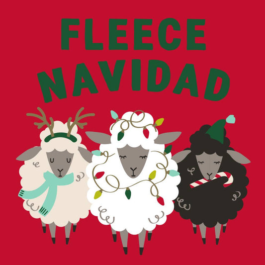 Celebrate the holidays with these Fleece Navidad Cocktail Napkins! Each 3ply napkin measures 5"x5" and features a playful sheep tangled in Christmas lights. With a pack of 20, you'll have plenty to go around for all your festive gatherings. Let these fun napkins add a touch of humor to your holiday table setting!&nbsp;Festive Themed Beverage/Appetizer/Cocktail Napkins/Disposable Napkins for Holiday Parties and Entertainment 20ct Dimensions: 3 ply 5" x 5"
