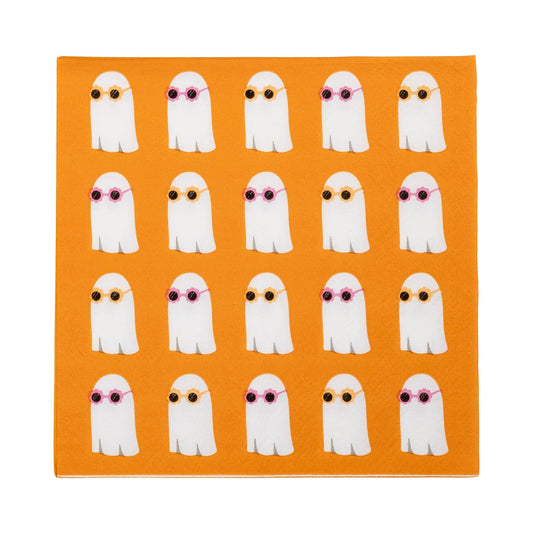 Get ready for some spooky fun with our Groovy Ghosts Cocktail Napkins! These playful and quirky napkins are perfect for your Halloween party and feature a cute ghosts wearing groovy flower sunglasses. With 24 paper napkins included in each pack, these spooktacular napkins are a must-have for any Halloween gathering.
